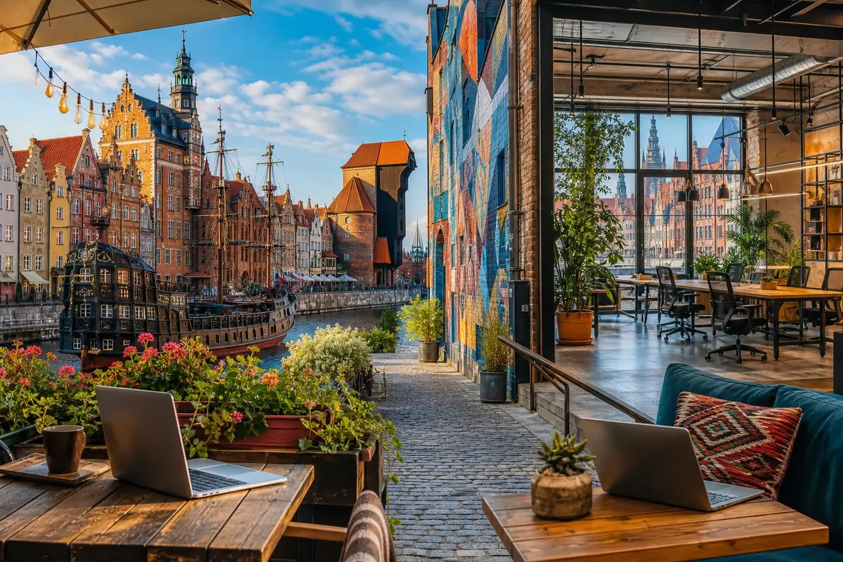 Hitta din balans som digital nomad i Gdansk illustration